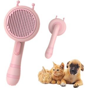 Héloise - Dog Cat Brush, Grooming Brushes, Removal of Dead Hair and Undercoat, Self-Cleaning Dog Comb, Suitable for Short and Long Hair Dogs and Cats