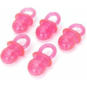 HOOPZI Dog Chew Toys, 5 pcs Puppy Teeth Chew Toys Pacifier Shaped Dog Teeth Training Toys (Pink)