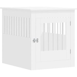 Dog Crate Furniture White 64.5x80x71 cm Engineered Wood Vidaxl White