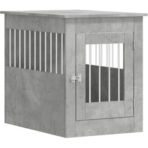 Dog Crate Furniture Concrete Grey 55x80x68 cm Engineered Wood Vidaxl Grey