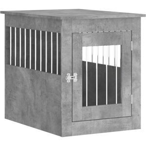 Dog Crate Furniture Concrete Grey 55x75x65 cm Engineered Wood Vidaxl Grey