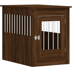 Dog Crate Furniture Brown Oak 55x80x68 cm Engineered Wood Vidaxl Brown