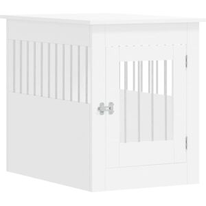 Dog Crate Furniture White 55x80x68 cm Engineered Wood Vidaxl White