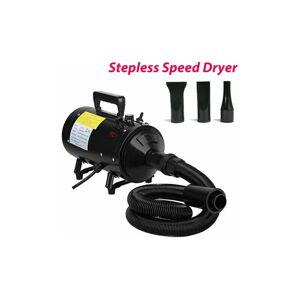 Briefness - Dog Dryer 2800w Motor Stepless Adjustable Speed Dog Hair Dryer, Pet Dog Grooming Dryer Blower With Spring Hose, 3 Different Nozzles