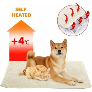 LANGRAY dog mattress - Self-heating cushion for cat dog, Thermal heating blanket Without electricity & batteries - 60x45 cm