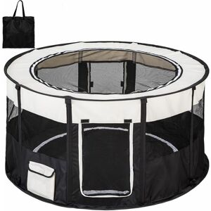 Tectake - Dog pen Carola, puppy playpen - dog playpen, puppy pen, puppy playpen - black - black