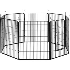 Wiesenfield - Dog Pen Puppy pen with door Steel 8 modular segments