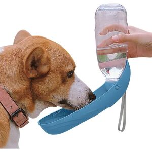 HÉLOISE Dog Water Bottle, 550ml Portable Water Dispenser for Dogs and Cats, Outdoor Pet Dog Water Bottle, for Hiking, Traveling, Camping - Blue