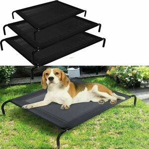 Briefness - Elevated Dog Bed, Outdoor Metal Frame Raised Dog Cots Beds with No-Slip Feet & Breathable Mesh, Lightweight & Portable Indoor Outdoor Pet