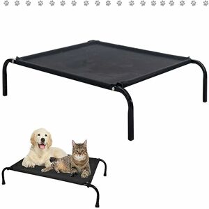 Briefness - Elevated Dog Bed, Outdoor Metal Frame Raised Dog Cots Beds with No-Slip Feet & Breathable Mesh, Lightweight & Portable Indoor Outdoor Pet