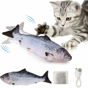 Rhafayre - Fish Toys for Cats Cat Toys Fish Moving Electric Catnip Fish Toys Cat Plush Fish Toys for Domestic Cats usb Charging Washable Bite Cheat