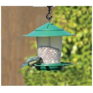 Garland - Hanging Garden Lantern Bird Seed & Nut Feeder - Green