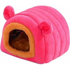 LANGRAY Guinea Pig Bed, Animal Pet Winter House, Multifunctional Crystal Velvet Hedgehogs Cave Beds Cozy House, Bedding for Rats Baby Chinchilla Guinea Pig