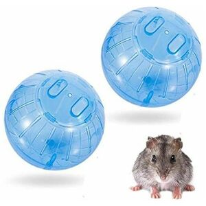 HOOPZI Hamster ball, 2pcs exercise ball for small animal hamster ball mini ball, plastic transparent portable pet play toy for animals blue, 12cm