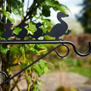 Samuel Alexander - Handcrafted Metal 30cm Black Wall Duck Bracket Hook For Garden Hanging Basket Bird Feeder