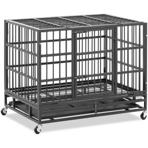 WIESENFIELD Heavy-Duty Dog Crate - 4 wheels - 2 lockable doors - 95 x 65 x 77.4 cm