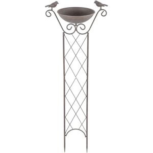 Berkfield Home - hi Bird Feeder with Plant Support Brown