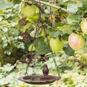 BERKFIELD HOME HI Hanging Bird Bath 20.5 cm Brown