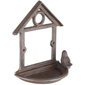 Berkfield Home - hi Hanging Bird Feeder House Shape 18 cm Brown