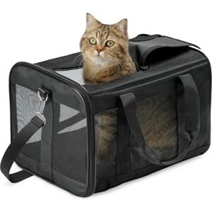 HÉLOISE Hitchy Cat Carrier/Dog Carrier Bag for Cats, Small Dogs, Kittens or Puppies, Soft and Foldable with Wool Mat for Travel by Airplane, Car and Train