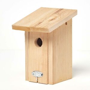 Homescapes - Real Wood Winter Wren Bird Box House - Natural - Natural - Natural