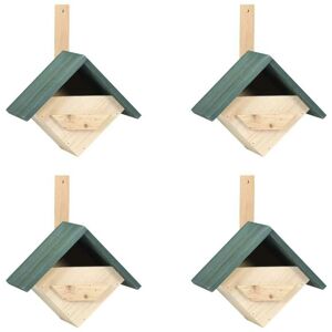 Hommoo - Bird Houses 4 pcs 24x16x30 cm Firwood