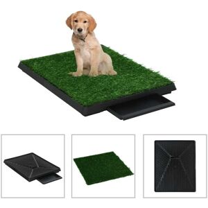 Pet Toilets 2 pcs with Tray & Faux Turf Green 63x50x7 cm wc VD07307 - Hommoo