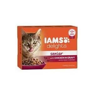 Senior Cat 7+ Delights Chicken In Gravy 24 x 85g - 262881 - Iams