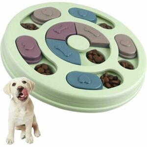 HOOPZI Intelligence Dog Toys Dog Food Puppy Toys, Slow Dog Toys, Non-Slip Puzzle Toys for Dogs, Puppies and Cats (Green)
