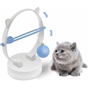 TINOR Interactive Indoor Cat Toys - Automatic Kinetic Swing - Electronic Toys, Feathers - For Cats (Blue)