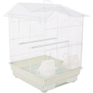 Santiago Plus Exotic Portable Bird Small Cage - White - White - KCT