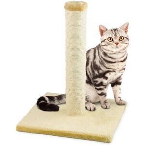 Small Beige Cat Scratching Post Kitten Tree Activity Scratcher Sisal Tower - Beige - KCT