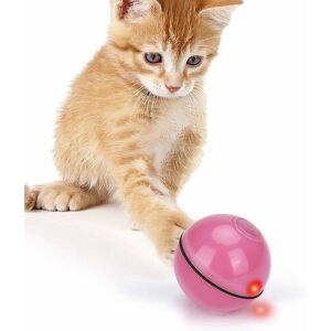 LANGRAY Light Up Ball for Cat Toy 360 Degree Automatic Rotating Ball with led Light and usb Rechargeable Battery Electric Interactive Toy for Pets Cats