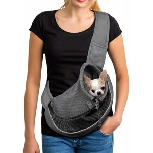 Langray - Pet Dog Sling Carrier Breathable Mesh Travel Safe Sling Bag Carrier for Dogs Cats black(black, s)