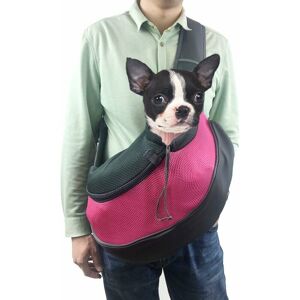 Langray - Pet Dog Sling Carrier, Hands Free Side Pet Sling Carrier, Portable Lightweight Breathable Mesh Outdoor Travel Chest Carrier Bag for Pet