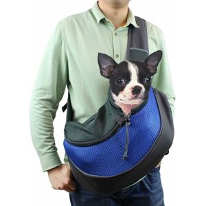 Langray - Pet Dog Sling Carrier, Hands Free Side Pet Sling Carrier, Portable Lightweight Breathable Mesh Outdoor Travel Chest Carrier Bag for Pet