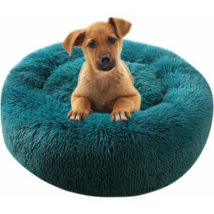 Langray - Round Plush Cat Basket for Pet Cats and Small Dogs Cat Bed Cushion Donut Dog Bed Fits Nest Sofa XH062 (Diameter: 60, Cyan)