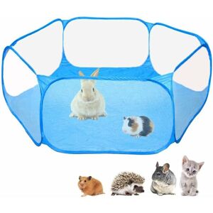 Langray - Small Animals c&c Cage Tent, Breathable & Transparent Pet Playpen Pop Open Outdoor/Indoor Exercise Fence, Portable Yard Fence for Guinea