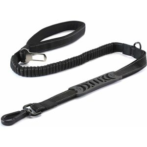 Langray - Strong Dog Leash with Padded Handle Anti-Pull Rope Elastic Training Leash for Medium and Large Dogs Strong Pull (110CM-150CM, Black)