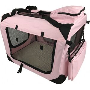 Raygar - Large Pet Carrier Folding Soft Crate - Pink