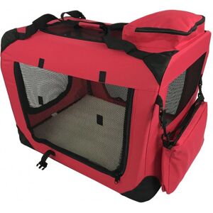 Raygar - Large Pet Carrier Folding Soft Crate - Red