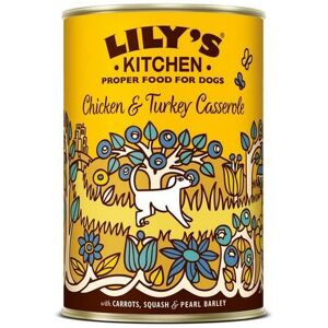 Lilys Kitchen - Chicken and Turkey Casserole for Dogs 400g PK6 - 15051