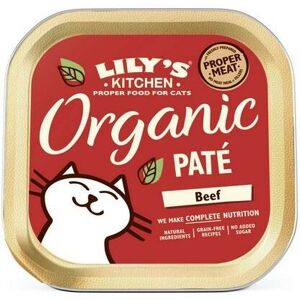 Lilys Kitchen - Organic Beef Pate for Cats 85g PK19 - 180944