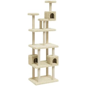 BERKFIELD HOME Mayfair Cat Tree with Sisal Scratching Posts Cream 188 cm