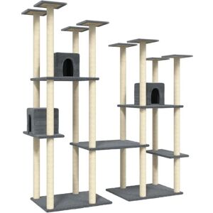 BERKFIELD HOME Mayfair Cat Tree with Sisal Scratching Posts Dark Grey 174 cm