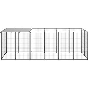 BERKFIELD HOME Mayfair Dog Kennel Black 330x110x110 cm Steel