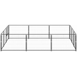 Berkfield Home - Mayfair Dog Kennel Black 9 m² Steel