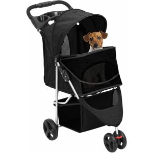 Berkfield Home - Mayfair Folding Dog Stroller Black 80x46x98 cm Oxford Fabric