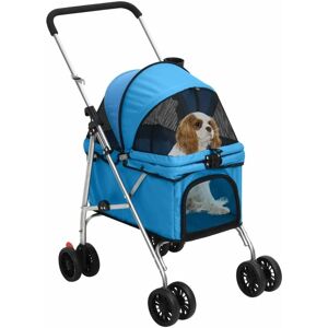 Berkfield Home - Mayfair Folding Dog Stroller Blue 76x50x100 cm Oxford Fabric