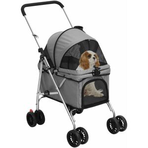 Berkfield Home - Mayfair Folding Dog Stroller Grey 76x50x100 cm Oxford Fabric